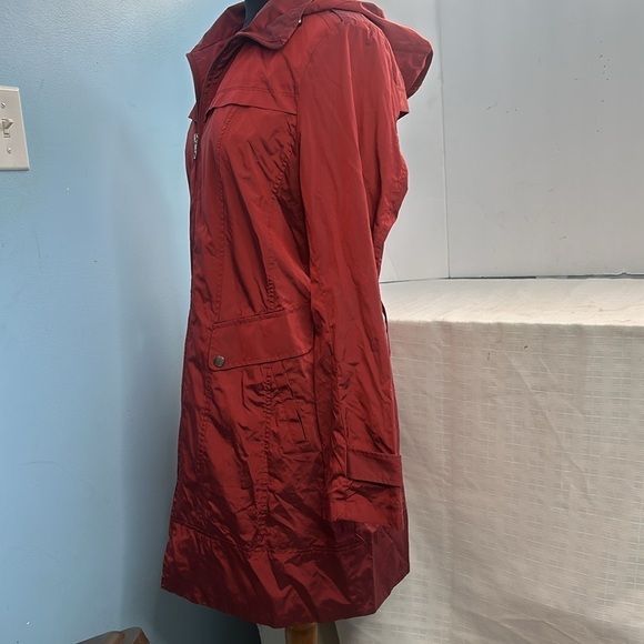 Cole Haan Womens Back Bow Packable Hooded Rain Jacket - Picture 2 of 8